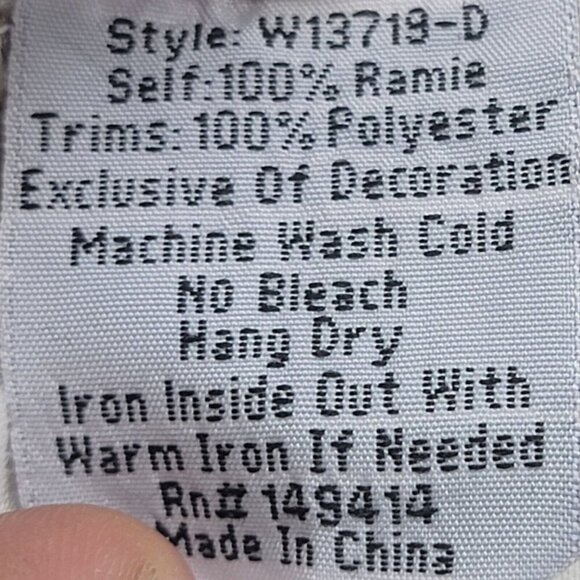 Johnny Was Top Women XS White Chai Soft Festival Boho Floral Holiday Bohemian - Picture 8 of 10